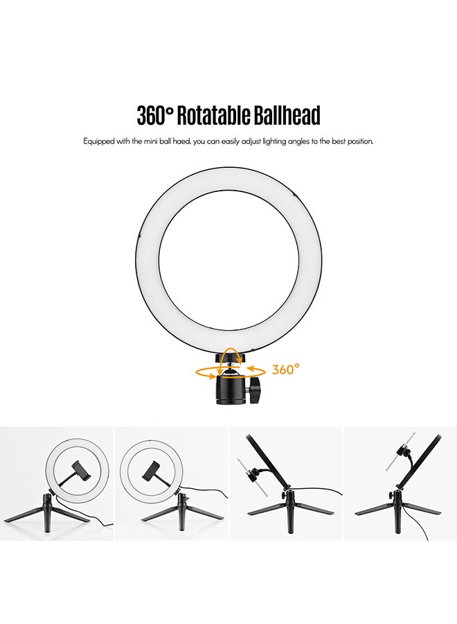 حلقة إضاءة بمصابيح LED أسود - Image 4
