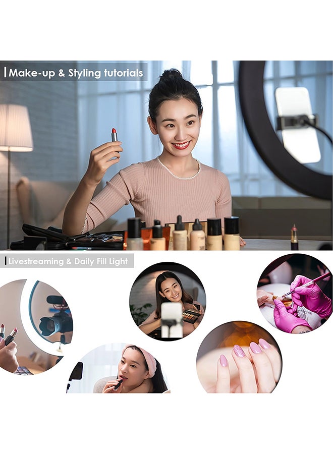 حلقة إضاءة بمصابيح LED أسود - Image 5