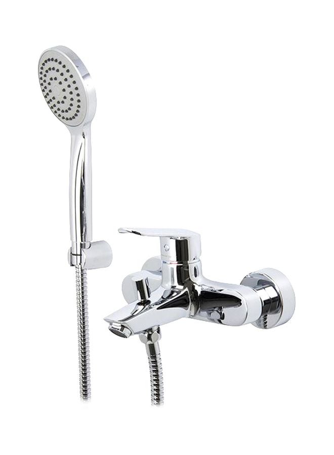 SAUDI CERAMICS Bath Mixer With Hand Shower Silver