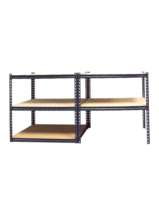 Tactix - 5-Tier Storage Shelves, Industrial Strength Steel, Boltless Assembly, Powder Coated, Holds Upto 320 Kg/Shelf, For Shed Warehouse Basement Garage, Grey, Size: 86.5W X 35.5D X 183H Cm- 329016 Black/Silver 86.5 x 35.5 x 183cm - Image 1