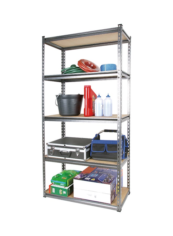 Tactix Tactix Heavy Duty Performance 5 Tier Shelf Rack - Multipurpose for Living Room, Kitchen, Garage, Adjustable, Perfect for Organizing Your Space TTX-329014 Beige/Black  - Image 2