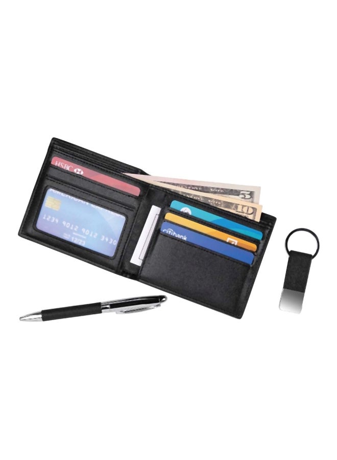 Swiss Highlander 3-Piece Mens Wallet Set Black  - Image 4