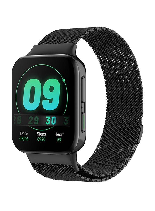 Foxcon Milanese Loop Magnetic Closure Bracelet Strap For Oppo Watch 46mm Black - Image 3