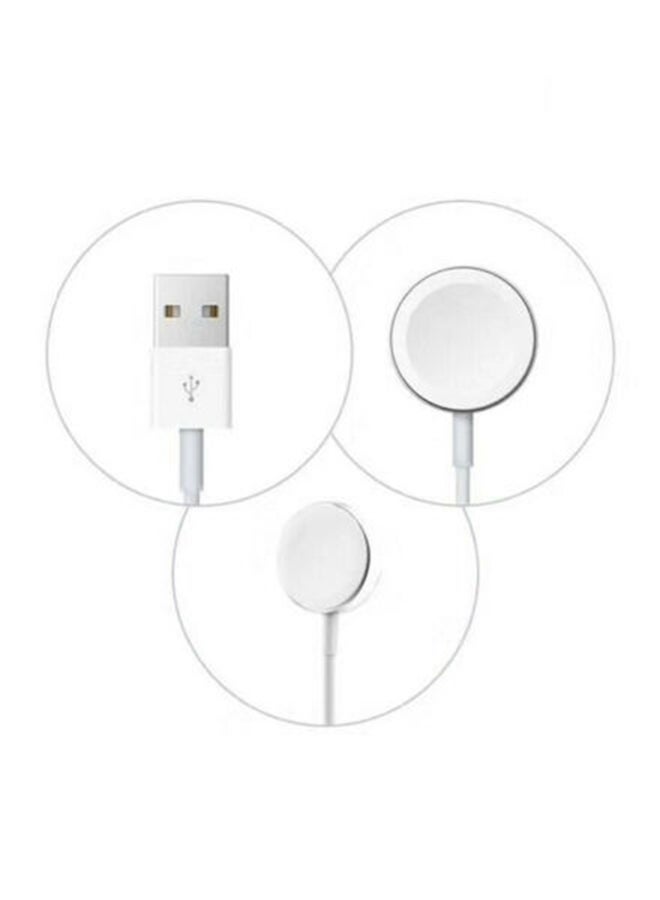 Foxcon Magnetic Charger For Apple Watch Series SE/6/5/4/3/2/1 White  - Image 1