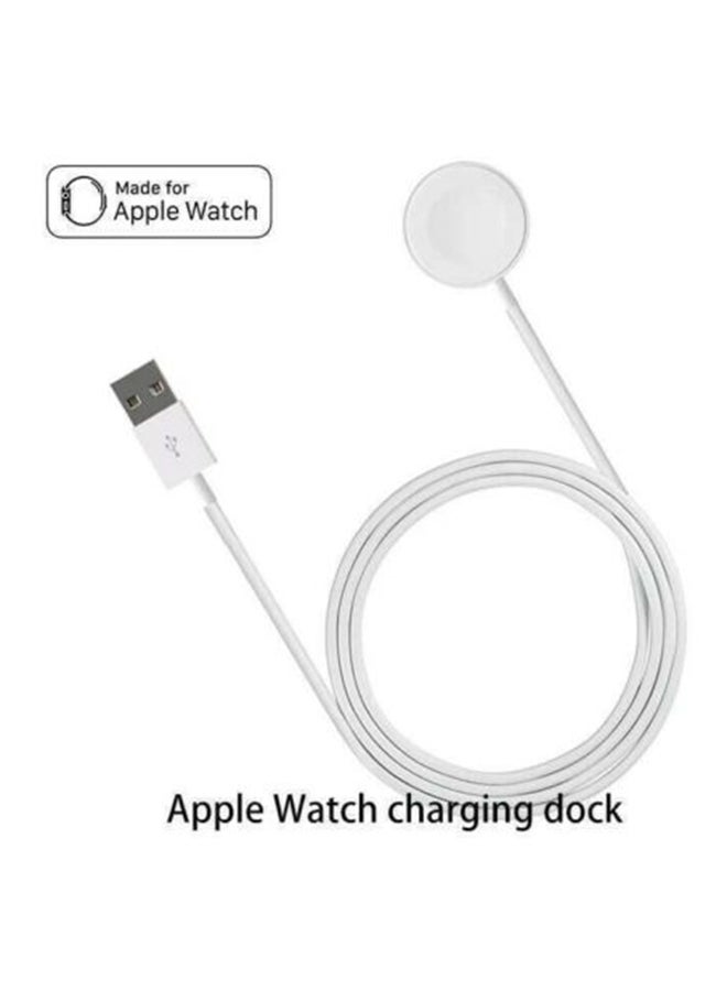 Foxcon Magnetic Charger For Apple Watch Series SE/6/5/4/3/2/1 White  - Image 2