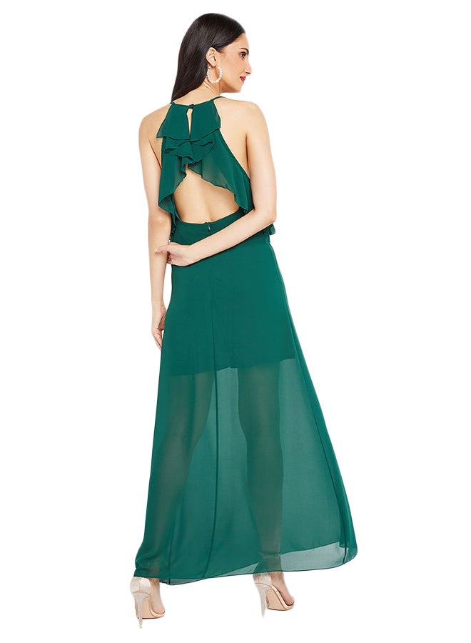 WaL G Italy - Camisole Frill Sleeve Dress Green - Image 1