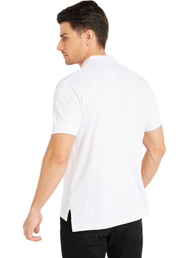 آل جابر بلوزة بولو مخططة أبيض - Image 2