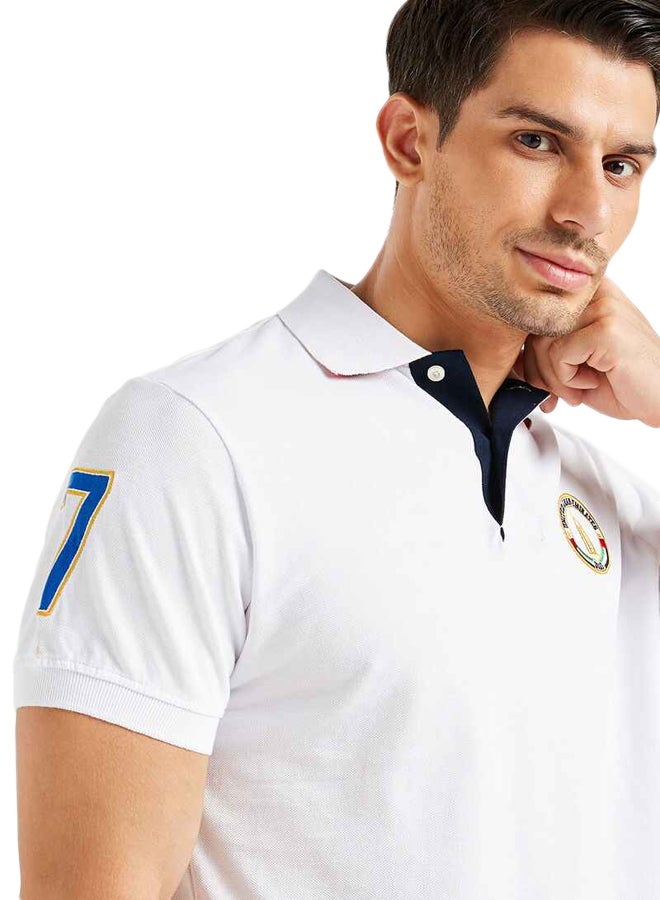 آل جابر بلوزة بولو مخططة أبيض - Image 4