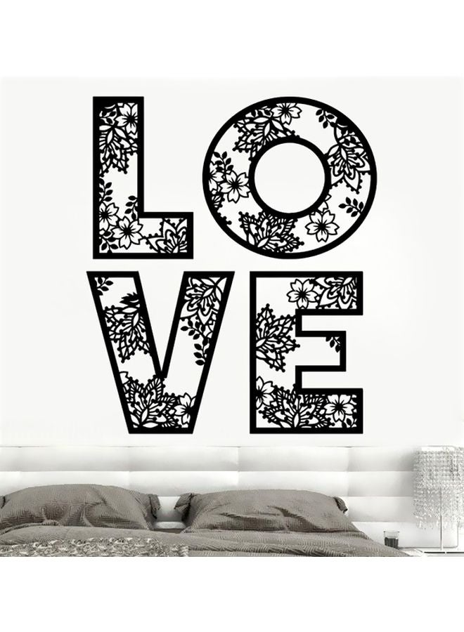 ملصق جداري مطبوع عليه كلمة "Love" أسود 90x60سم