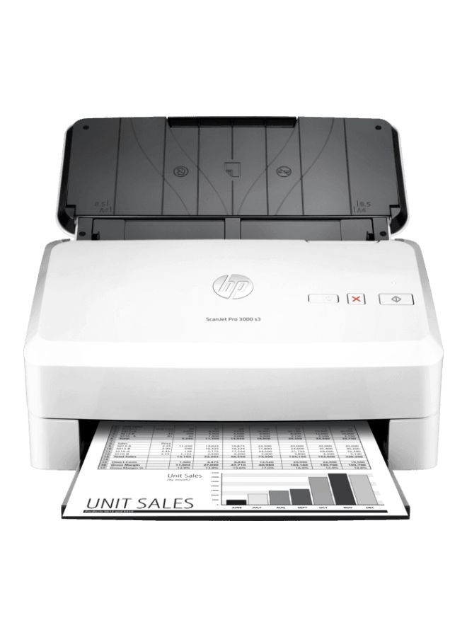 HP ScanJet Pro 3000 S3 Sheet-Feed Scanner White/Black - Image 1