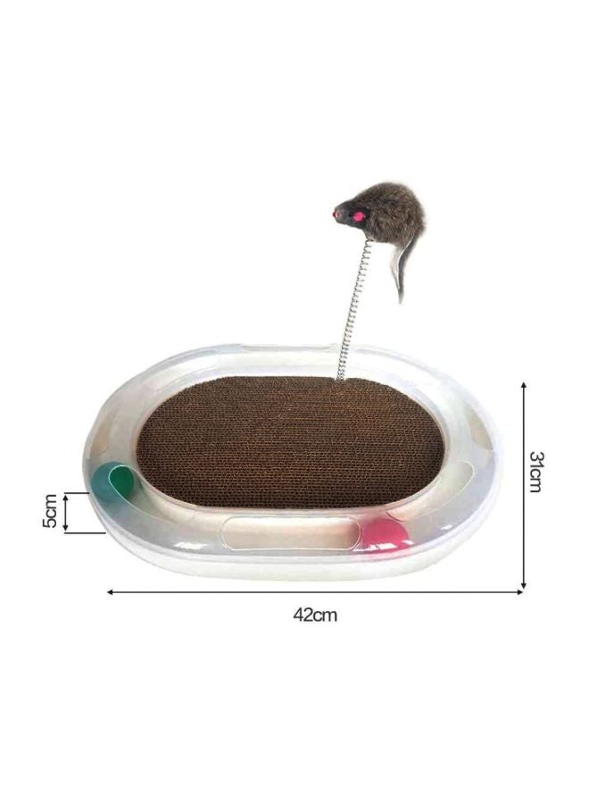 Carno - Cat Interactive Toy White/Grey 42x31x5cm - Image 1