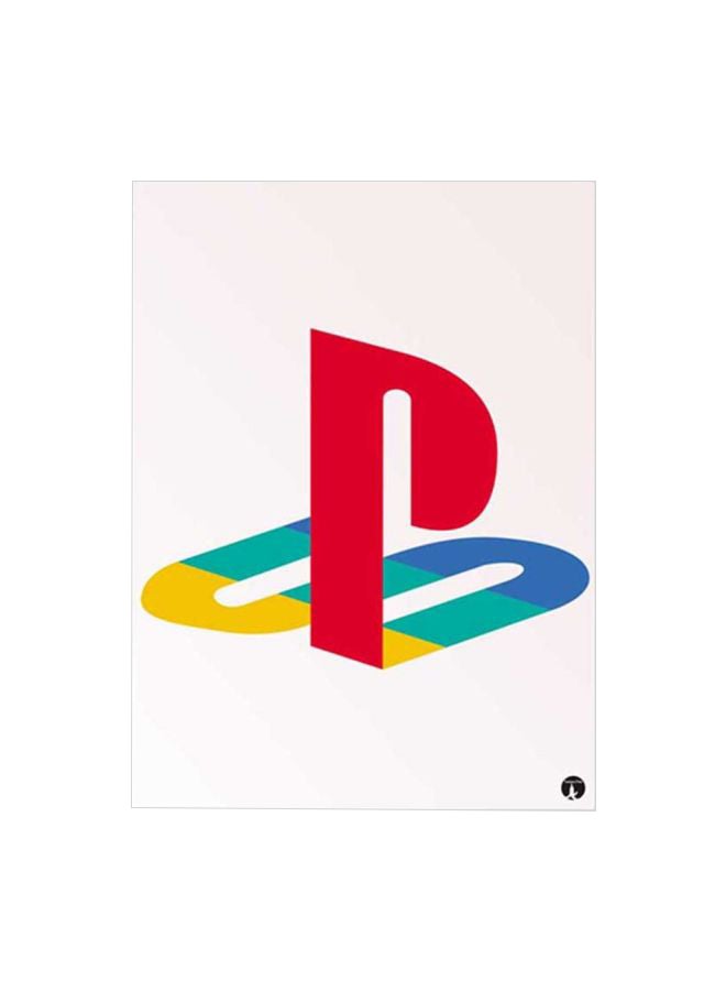 BP PlayStation Logo Metal Plate Poster Multicolour 15x20centimeter