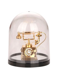 1Trust Decorative Vintage Telephone Masterpiece Clear/Gold/Black 8.5 x 12centimeter 