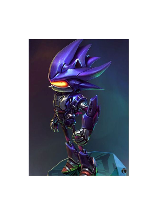 Video Game Sonic Metal Plate Poster Multicolour 15x20cm
