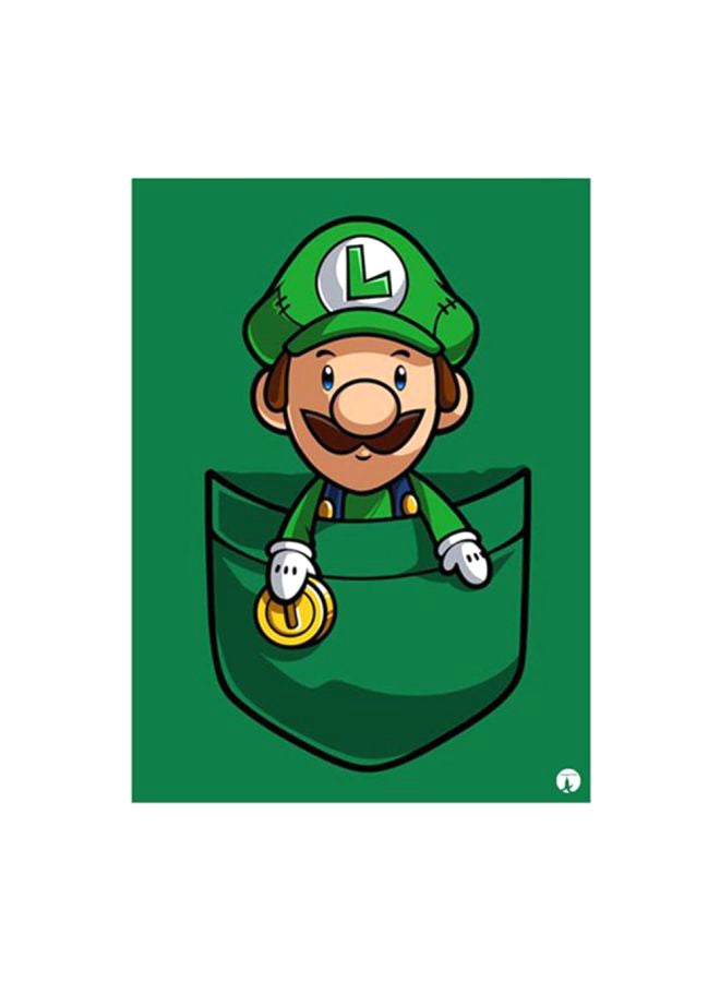 بي بي ملصق مصنوع من رقاقة معدنية بتصميم من لعبة الفيديو "Super Mario" متعدد الألوان 15x20سم