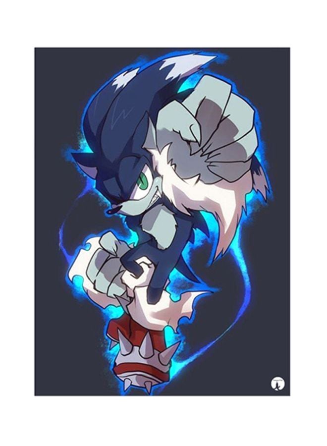 Video Game Sonic Metal Plate Poster Multicolour 15x20cm