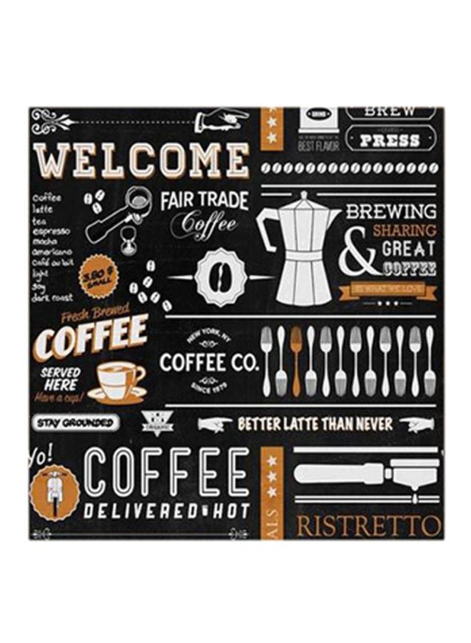 Atiq Coffee MDF Wall Art Multicolour 30x30centimeter 