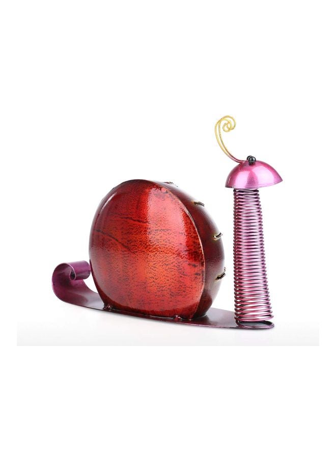 TOOARTS Snail Shape Decorative Sculpture Red/Pink/Gold 23 x 9cm  - Image 3