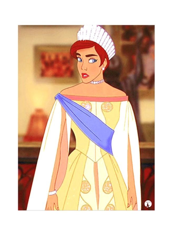 بي بي ملصق لوحة معدنية مزين بطبعة من فيلم "Anastasia" متعدد الألوان 15x20سم