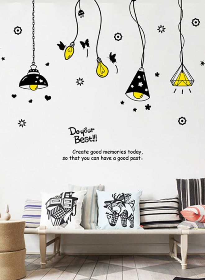 Cartoon Removable Wall Sticker Black/Yellow 85x175cm - v1598622458/N12621350A_2