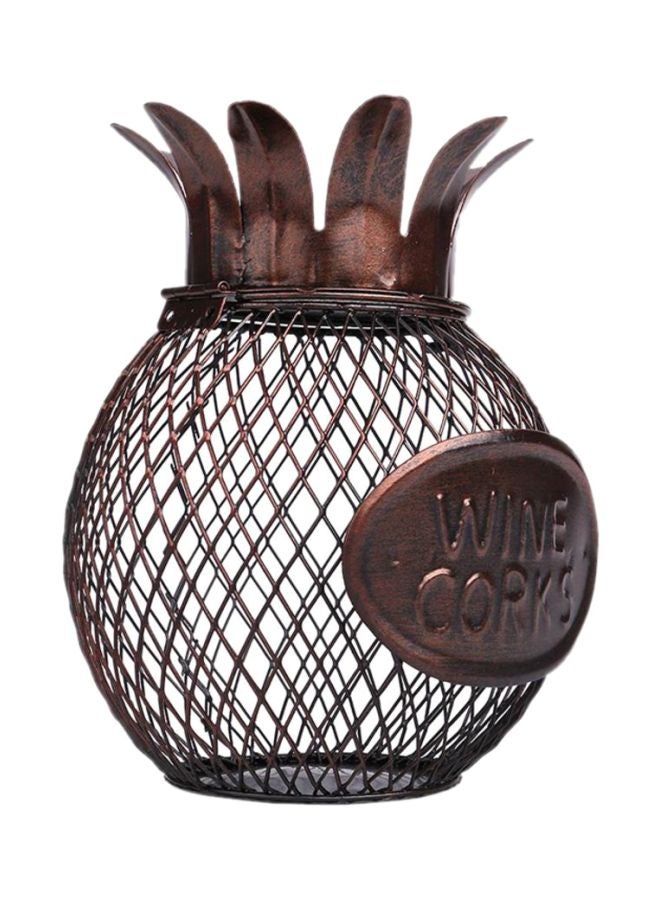 توراتس Pineapple Wine Cork Sculpture بلون قهوة 11 x 15.4 x 11سم  - Image 2