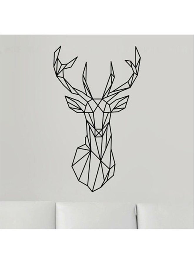 DaDa Home 3D Deer Head Removable Wall Sticker Black  - Image 1