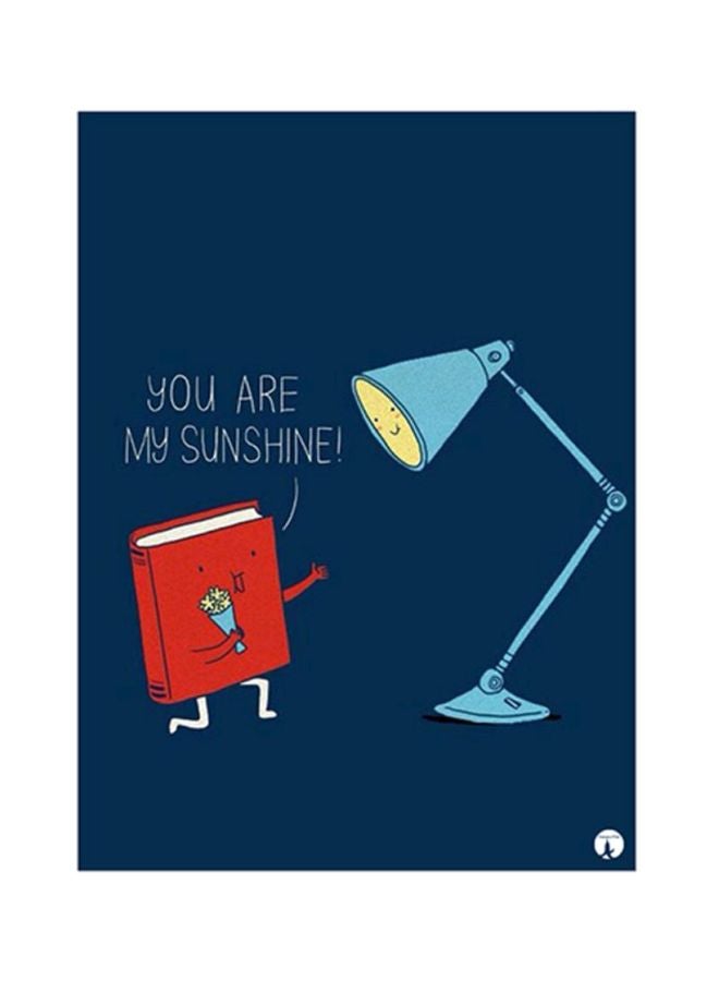 BP Lamp And And A Book Metal Plate Poster Multicolour 15x20cm