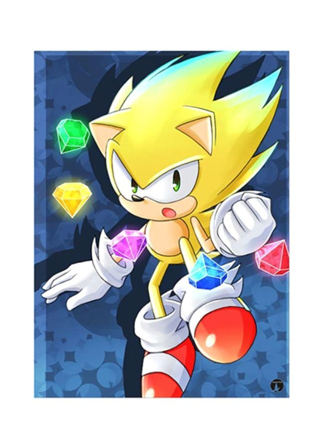 ملصق لوحة معدنية بتصميم من فيلم Sonic متعدد الألوان 15x20سم