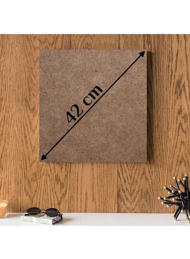 أتيك لوحة فنية مصنوعة من خشب MDF مكتوب عليها مثل حجازي أبيض/ أسود 30x30سم - Image 2