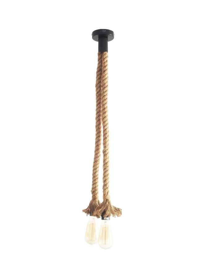 LIXADA Double Head Rope Hanging Ceiling Light Beige 100cm  - Image 1