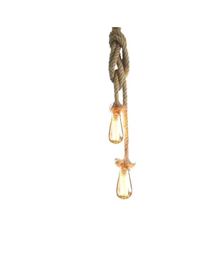 LIXADA Double Head Rope Hanging Ceiling Light Beige 100cm  - Image 2