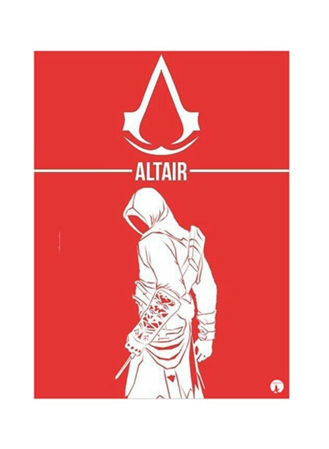 Assassin's Creed Metal Plate Poster Red/White 15x20cm
