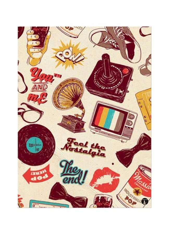 BP Random Things Metal Plate Poster Beige/Brown/Red 15x20cm