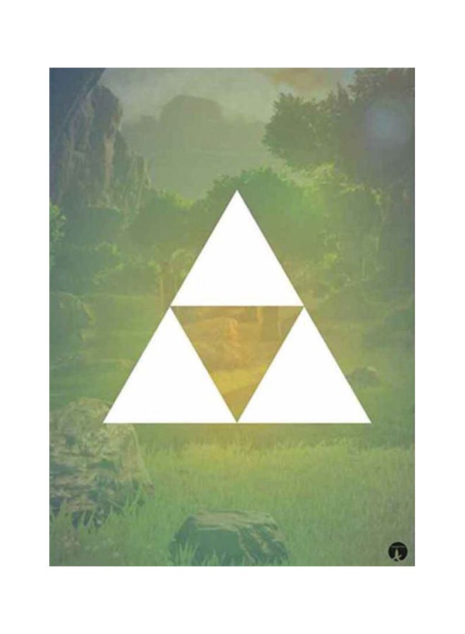 بي بي ملصق من صفيح معدني لشخصية لعبة الفديو Legend Zelda أخضر/أبيض 15x20سم 