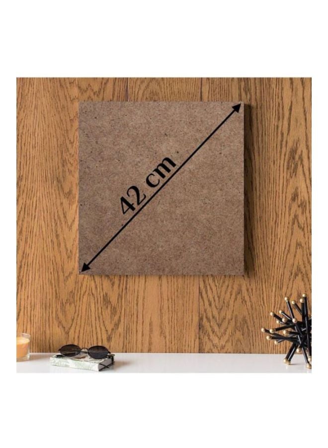 أتيك لوحة فنية من خشب MDF مكتوب عليها مثل نجدي أبيض/ أسود 30x30سم - Image 2