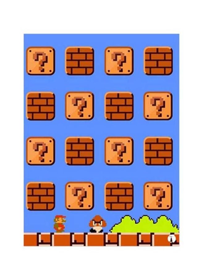 بي بي ملصق مصنوع من رقاقة معدنية بتصميم من لعبة الفيديو "Super Mario" متعدد الألوان 15x20سم