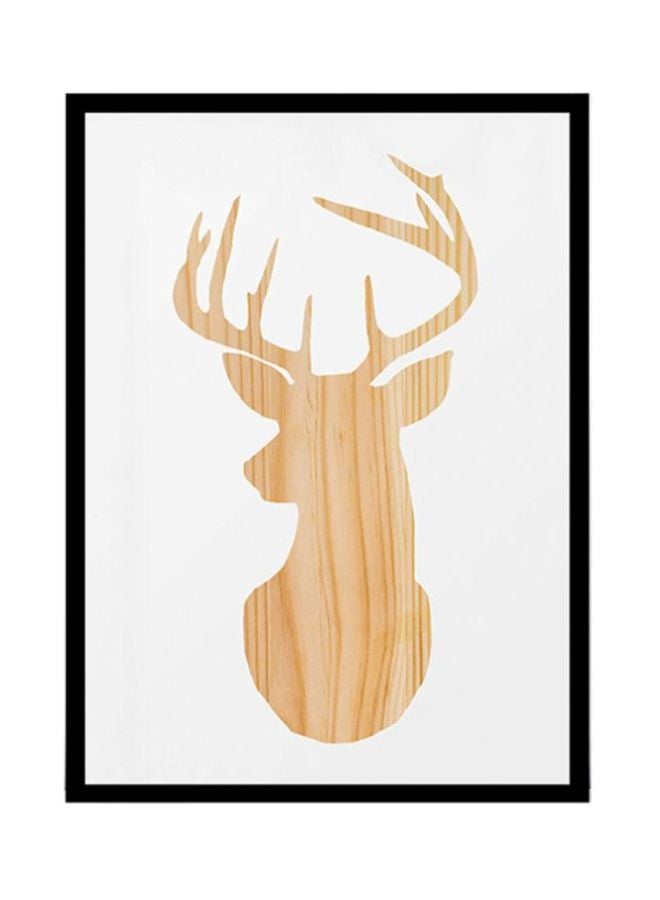 Spoil Your Wall Deer Pop Art Poster With Frame Beige/White 30x40cm 