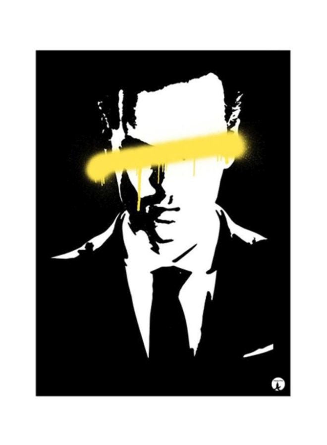BP Sherlock Metal Plate Poster Black/White/Yellow 15x20cm
