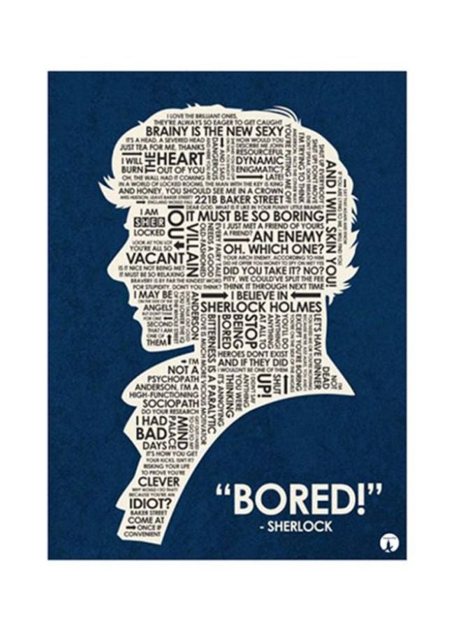 بي بي ملصق لوحة معدنية مزين بطبعة من مسلسل "Sherlock" متعدد الألوان 15x20سم