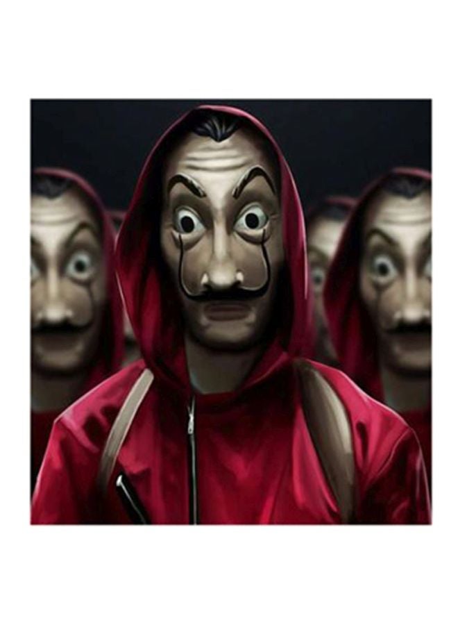 أتيك لوحة فنية من خشب MDF بتصميم مستوحى من مسلسل "La Casa De Papel" متعدد الألوان 30x30Ø³Ù†ØªÙŠÙ…ØªØ± 