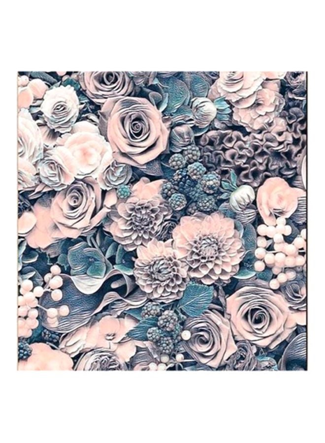 Flowers MDF Wall Art Multicolour 30x30cm