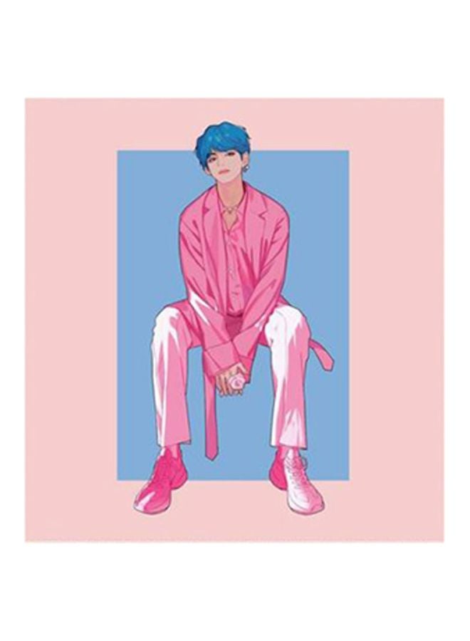 Bts Boy Band MDF Wall Art Multicolour 30x30centimeter