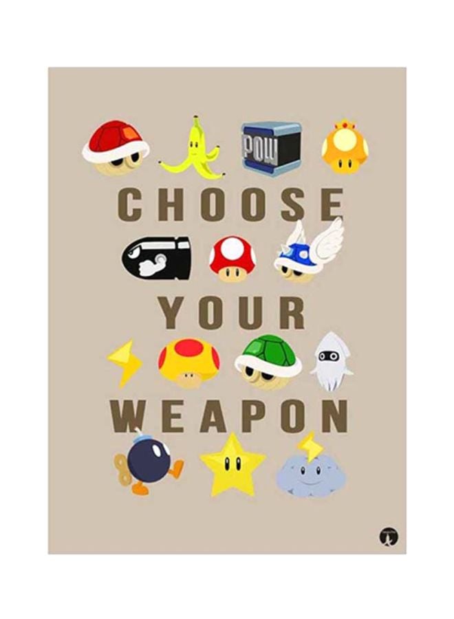 BP Metal  Super Mario Plate Poster Brown/Red/Blue 15x20cm 