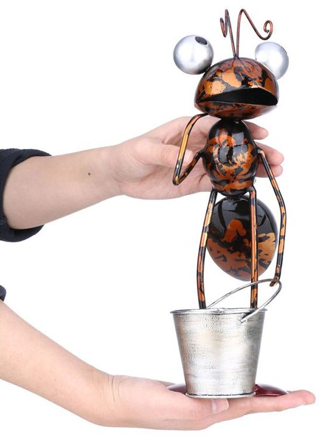 TOOARTS Ant With Removable Bucket Decorative Sculpture Brown/Silver/Black 13inch  - Image 3