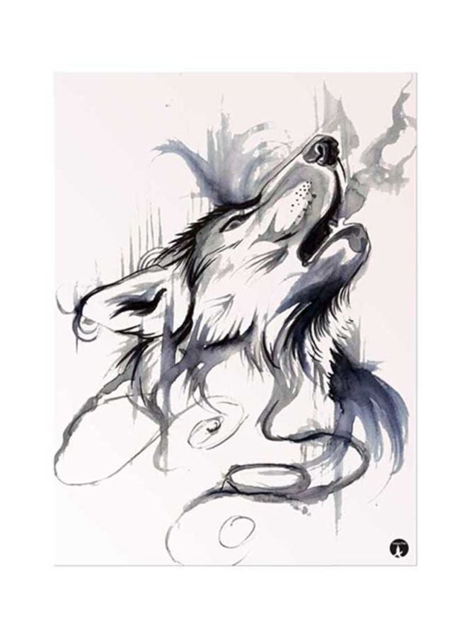 BP A Wolf Metal Plate Poster Multicolour 15x20cm