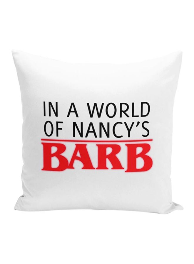 Arb Nancy Stranger Things Throw Pillow With Stuffing White/Red 16x16inch