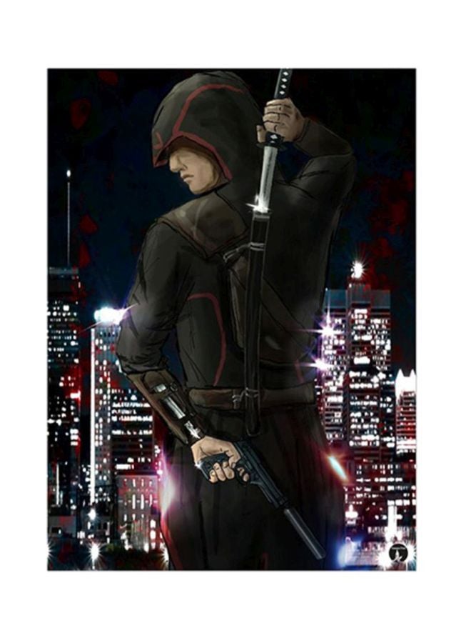 بي بي ملصق معدني بطبعة من لعبة الفيديو Assassin's Creed متعدد الألوان 15x20سم