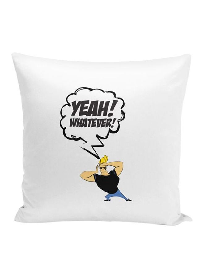 Johny Bravo Quote Throw Pillow With Stuffing Multicolour 16x16inch