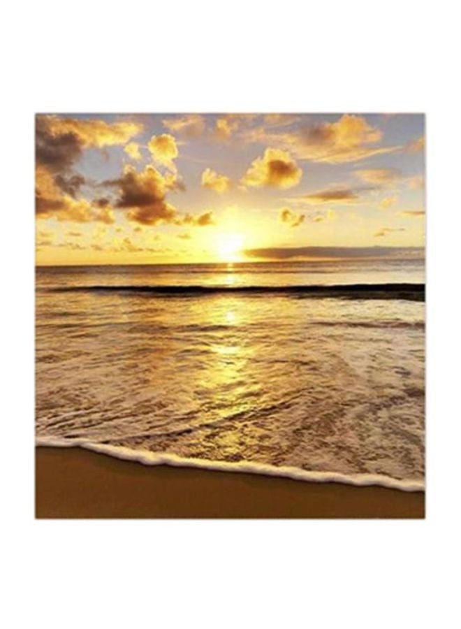 The Sunset Sea MDF Wall Art Multicolour 30x30cm