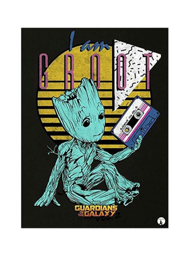 ملصق بتصميم لوحة معدنية مزين بطبعة لشخصية جروت متعدد الألوان 15x20سم